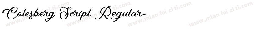 Colesberg Script Regular字体转换